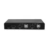 Lindy 2-pordiline HDMI 4K60, USB 2.0 ja heli KVM-lüliti, 4096 x 2160 pikslit, 4K Ultra HD, must