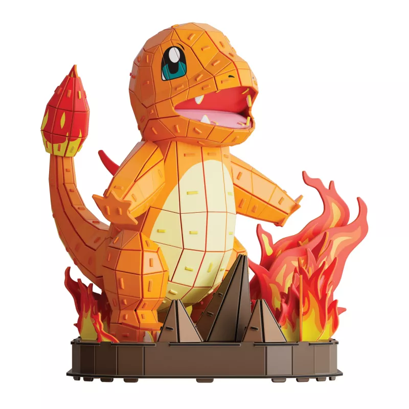 4D Build, Pokémon Charmander 3D mudelkomplekt, Pokémoni figuur, Kanto First Partner kollektsioon, lauakaunistus, 241 tükki, vanusele 12+