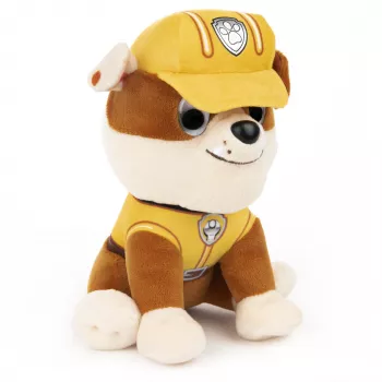 PAW Patrol GUND Official Rubble in Signature Construction Uniform plüüsist mänguasi, topisloom vanusele 1+, 6 tolli