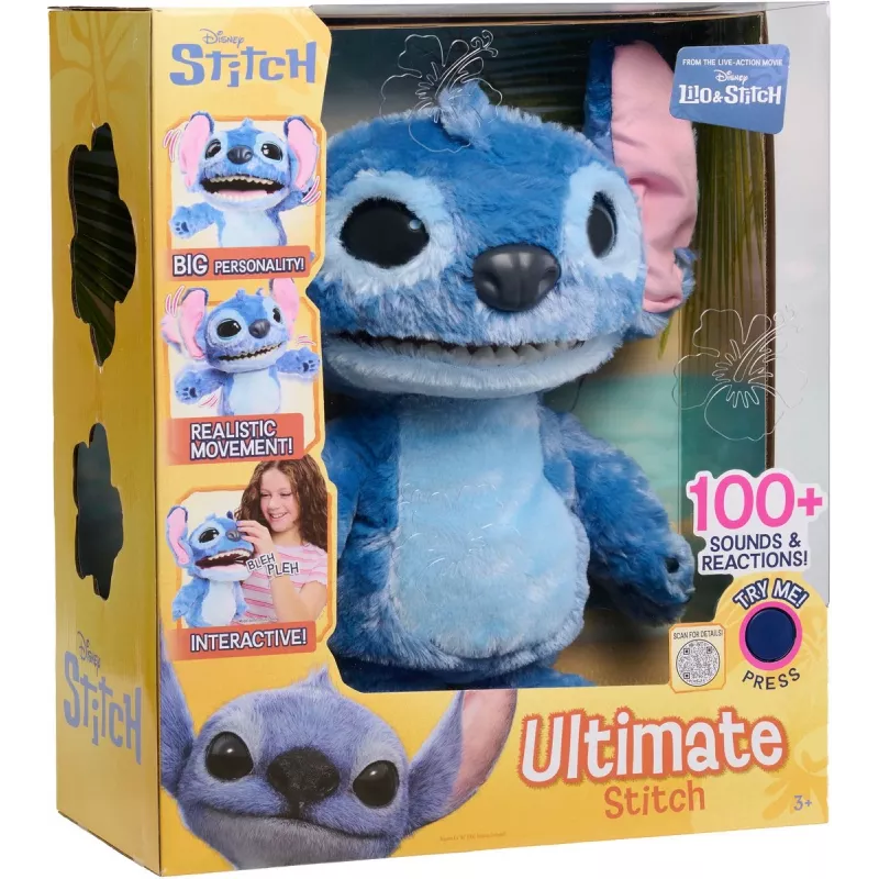 Just Play Disney Stitch - Ultimate Stitch, tegelaskuju, 3 a, interaktiivne, heliga, AA, patareid kaasas