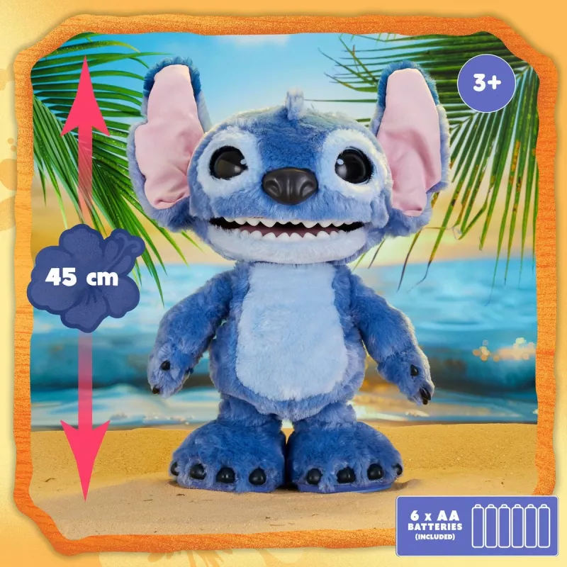 Just Play Disney Stitch - Ultimate Stitch, tegelaskuju, 3 a, interaktiivne, heliga, AA, patareid kaasas