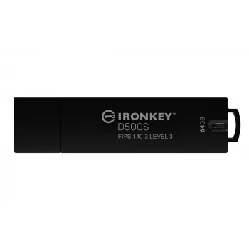 USB-mälupulk Kingston Technology IronKey 64GB D500S FIPS 140-3 AES-256