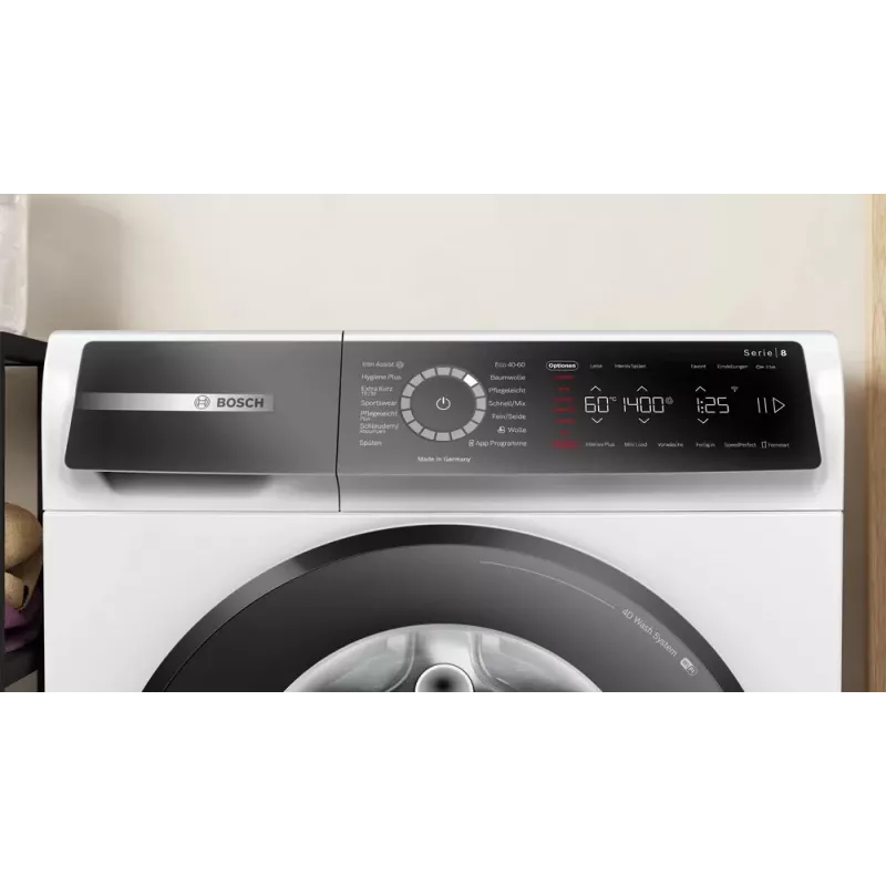 Bosch Serie 8 WGB244040 pesumasin eestlaetav 9 kg 1257 p/min valge