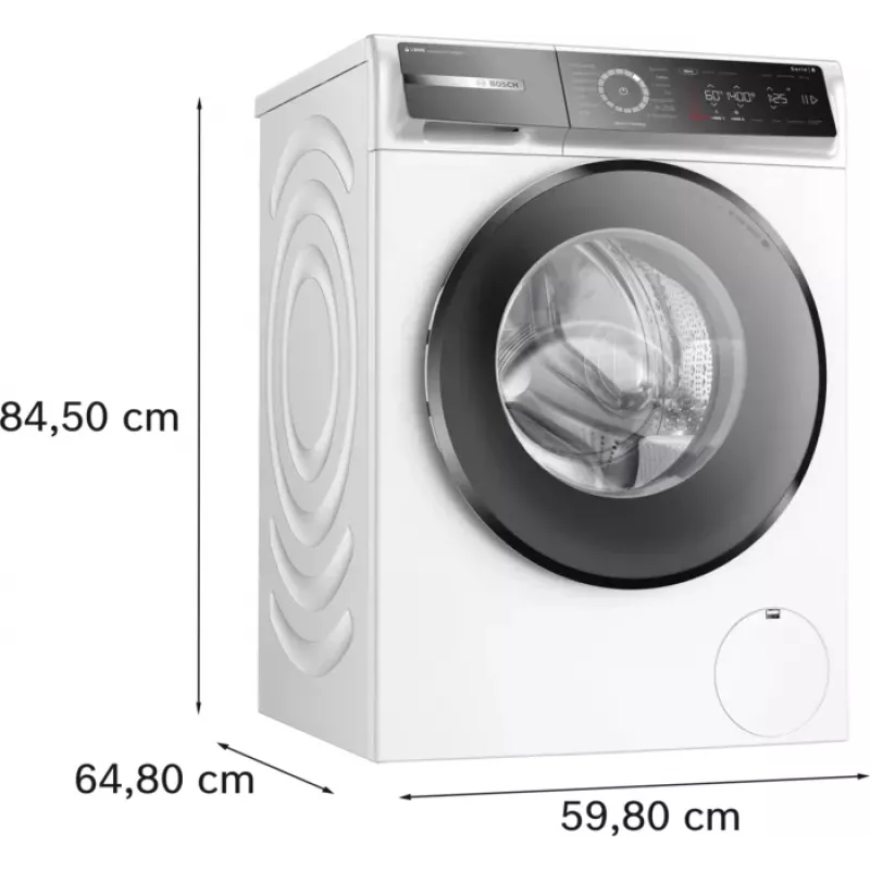Bosch Serie 8 WGB244040 pesumasin eestlaetav 9 kg 1257 p/min valge