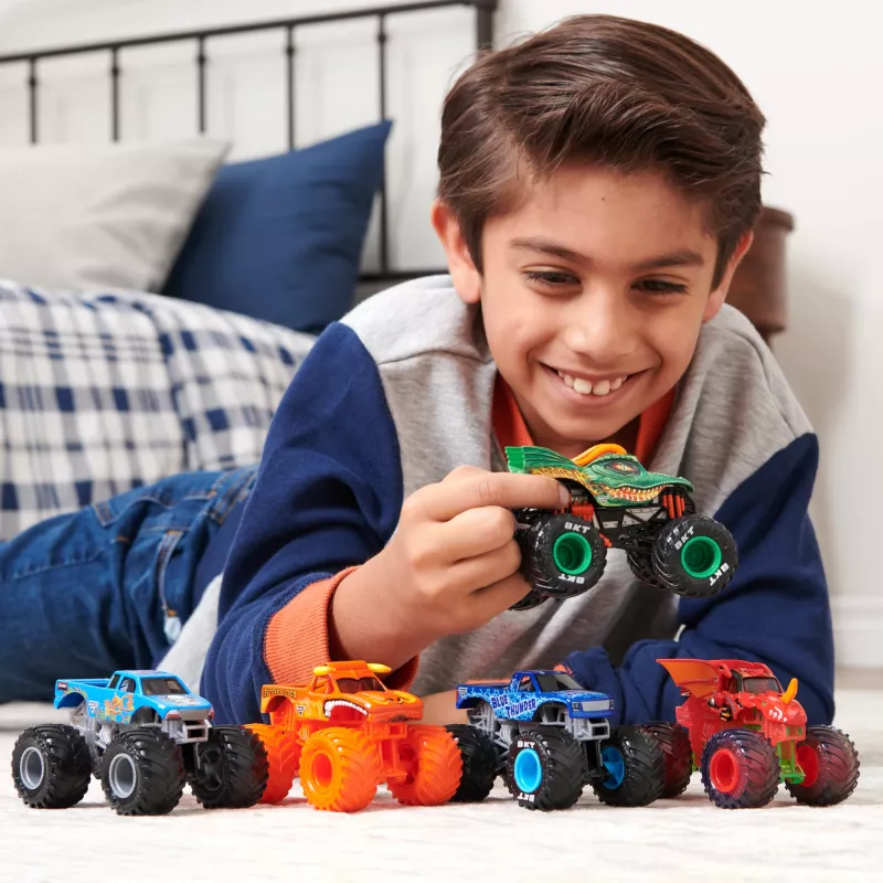 Monster Jam, ametlik Batman vs. Megalodon survevalust monstrumautod, mõõtkavas 1:64, laste mänguasjad poistele alates 3. eluaastast
