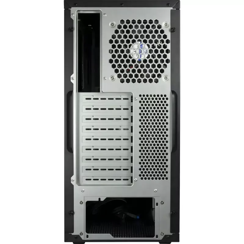 Arvutikorpus INTER-TECH 88887382 Micro Tower Must — Micro Tower, toetab ATX/EATX/SSI EEB/Micro ATX/Mini-ITX, 7×3,5-tollist pesa, 2×2,5-tollist pesa, 10×5,25-tollist pesa, 2×USB 3.2 Gen1