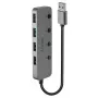Lindy 4-pordiline USB 3.0 jaotur sisse-/väljalülititega