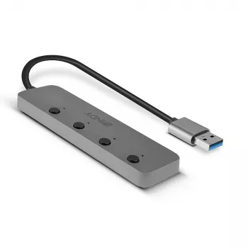 Lindy 4-pordiline USB 3.0 jaotur sisse-/väljalülititega