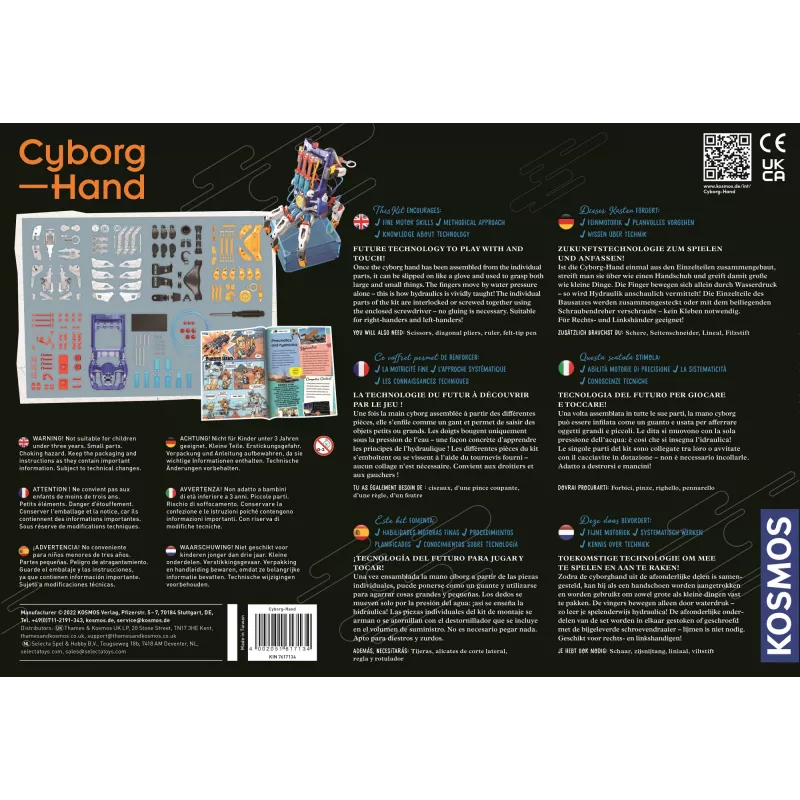 Kosmos Cyborg-Hand, tehnikakomplekt, Tehnika, 10 a, Must