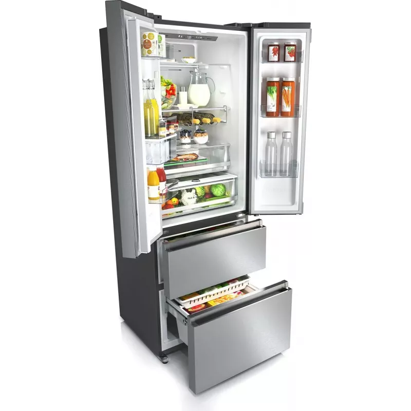 Hisense RF632N4WIE kõrvuti külmik Eraldiseisev 485 L Hall, Roostevaba teras