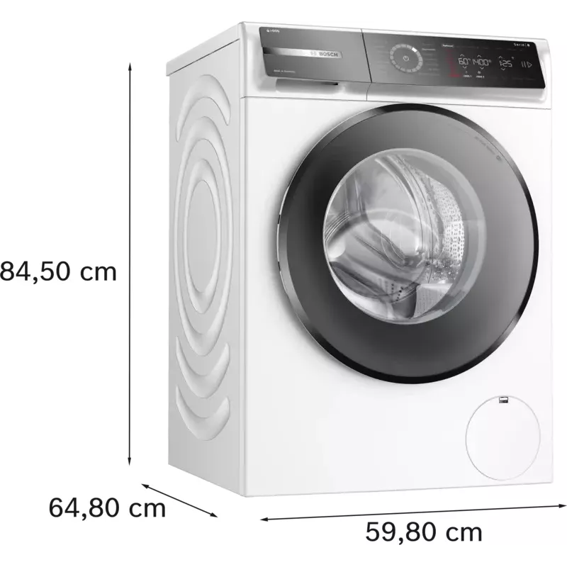 Bosch Serie 8 WGB244AW0 pesumasin eestlaetav 9 kg 1400 RPM valge