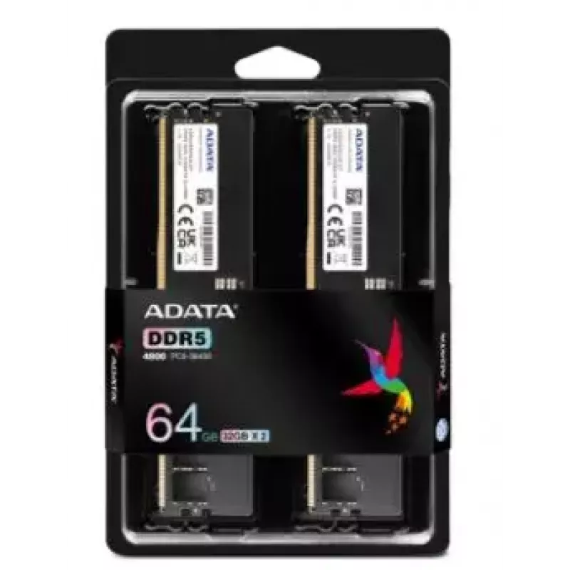 ADATA Premier DDR5 4800MHz 64GB (2x32GB) UDIMM mälumooduli komplekt (AD5U480032G-DT)