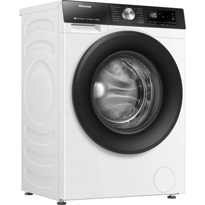 Hisense WD3S8043BW3 pesumasin-kuivati Eraldiseisev Eestlaetav Valge