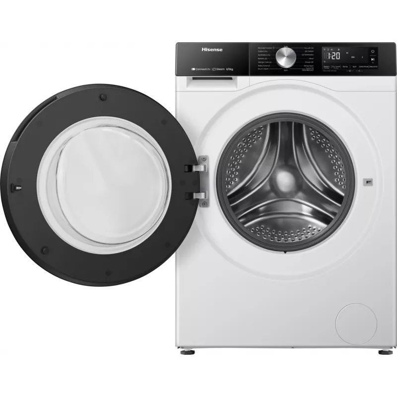 Hisense WD3S8043BW3 pesumasin-kuivati Eraldiseisev Eestlaetav Valge