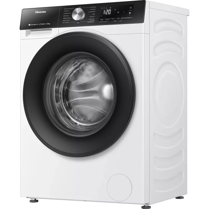 Hisense WD3S8043BW3 pesumasin-kuivati Eraldiseisev Eestlaetav Valge