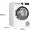 Bosch Serie 6 WQG241001 pesukuivatusrest Vabaltseisev Eestlaetav 9 kg Valge