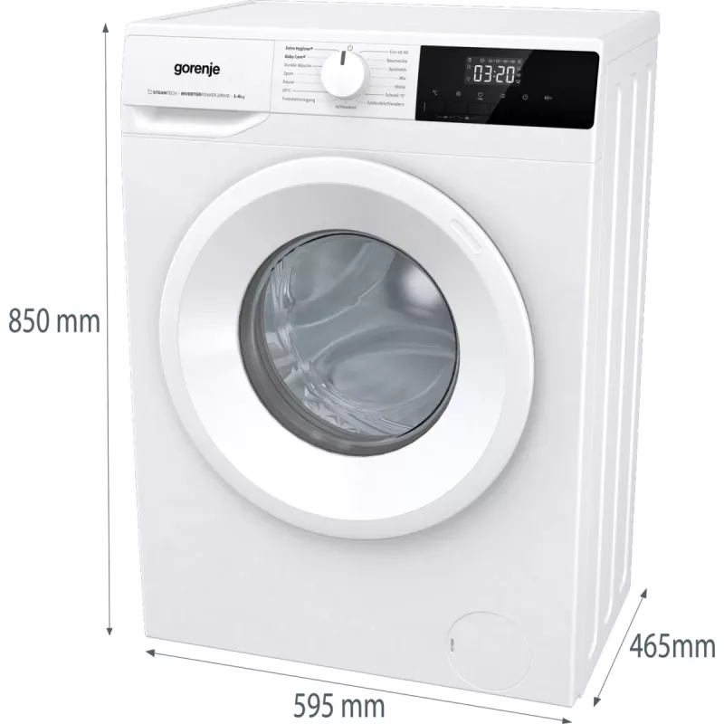 Gorenje WNHPI62SCPS/DE pesumasin eestlaetav 6 kg 1200 RPM Valge