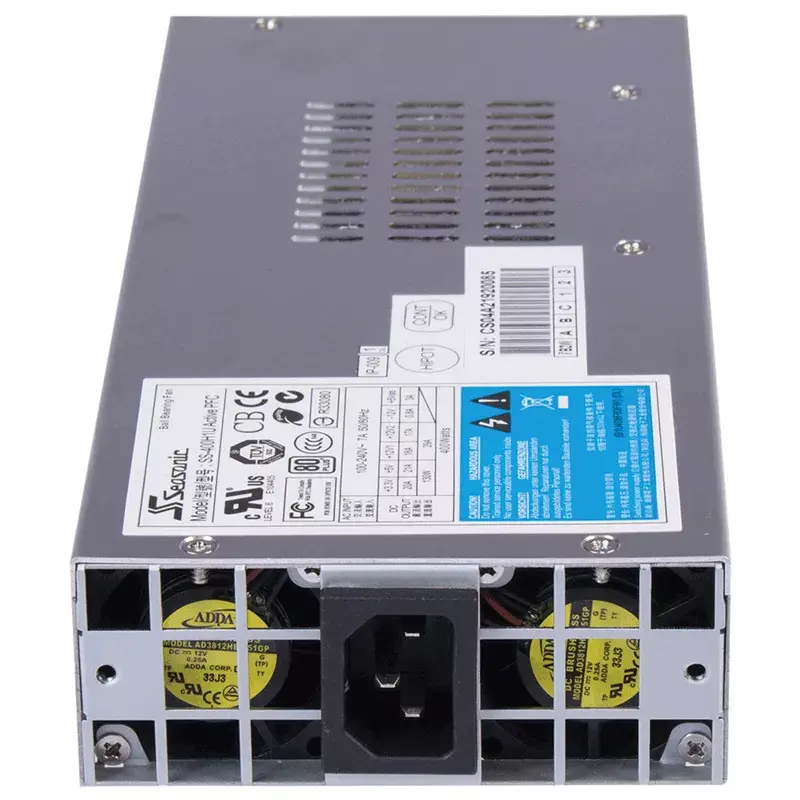Toiteplokk Seasonic SS-400 H1U 1U, 400 W, täismodulaarne, 80 PLUS, hall, 40 mm ventilaator