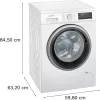 Siemens iQ500 WU14UT71 pesumasin eestlaetav 8 kg 1400 p/min valge