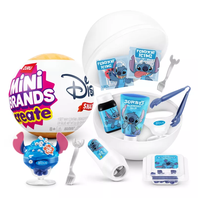 Mini Brands Create Disney Snacks Series 1 kapsel, Köök, 8 a, Patareid kaasas, LR44, Mitmevärviline