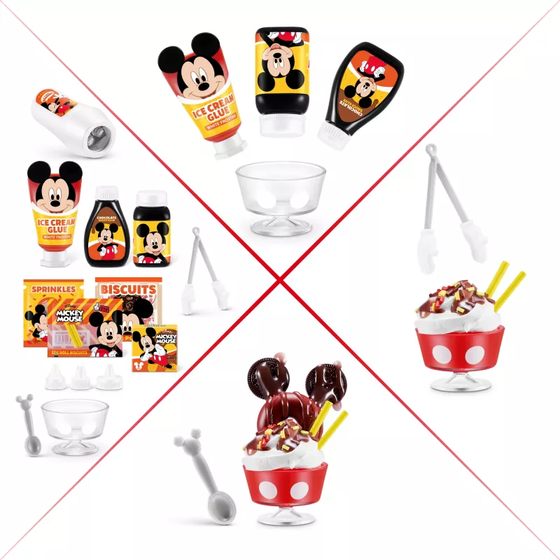 Mini Brands Create Disney Snacks Series 1 kapsel, Köök, 8 a, Patareid kaasas, LR44, Mitmevärviline
