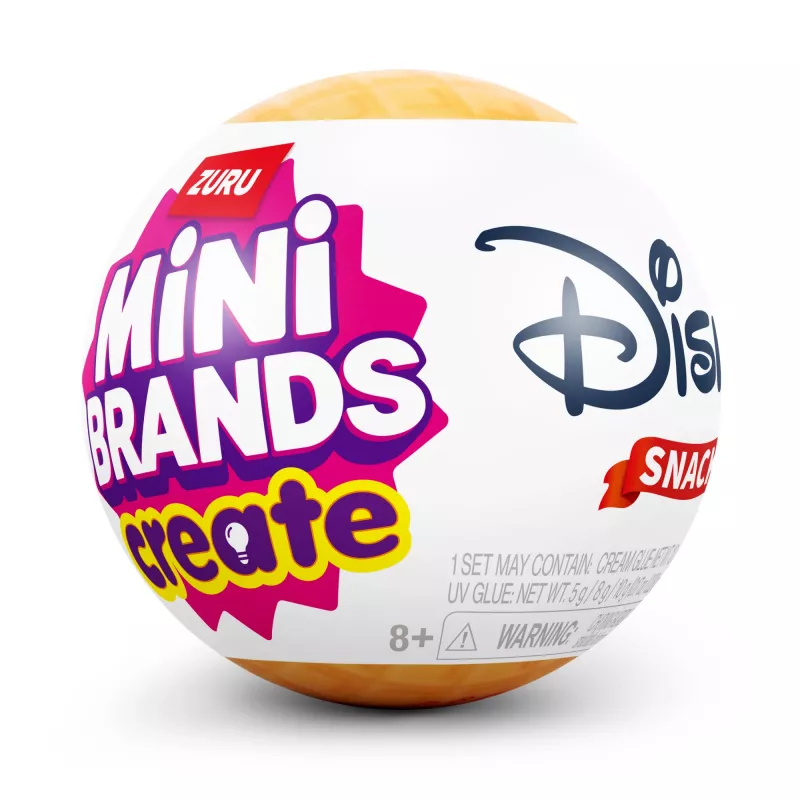 Mini Brands Create Disney Snacks Series 1 kapsel, Köök, 8 a, Patareid kaasas, LR44, Mitmevärviline