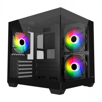 Fortron FSP Geh Mini S140 BA micro-ATX / M-ITX arvutikorpus, ARGB, must