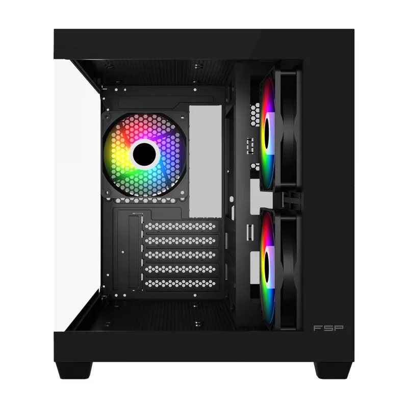Fortron FSP Geh Mini S140 BA micro-ATX / M-ITX arvutikorpus, ARGB, must