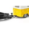 Mudelautode komplekt Siku VW T1 haagise ja VW Beetle'iga, eelkokkupandud 1:50, suurus 42×200×51 mm