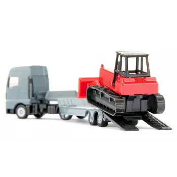 Siku MAN veoauto buldooseriga, Veoauto/haagise mudel, 1:87, MAN, Hall, Punane, Hiina