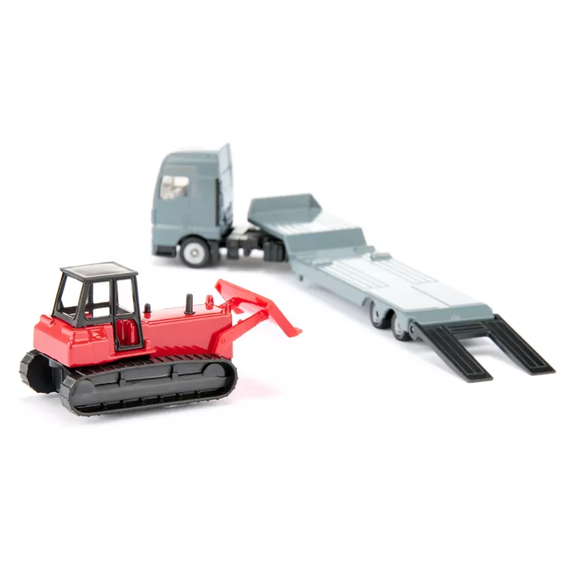 Siku MAN veoauto buldooseriga, Veoauto/haagise mudel, 1:87, MAN, Hall, Punane, Hiina