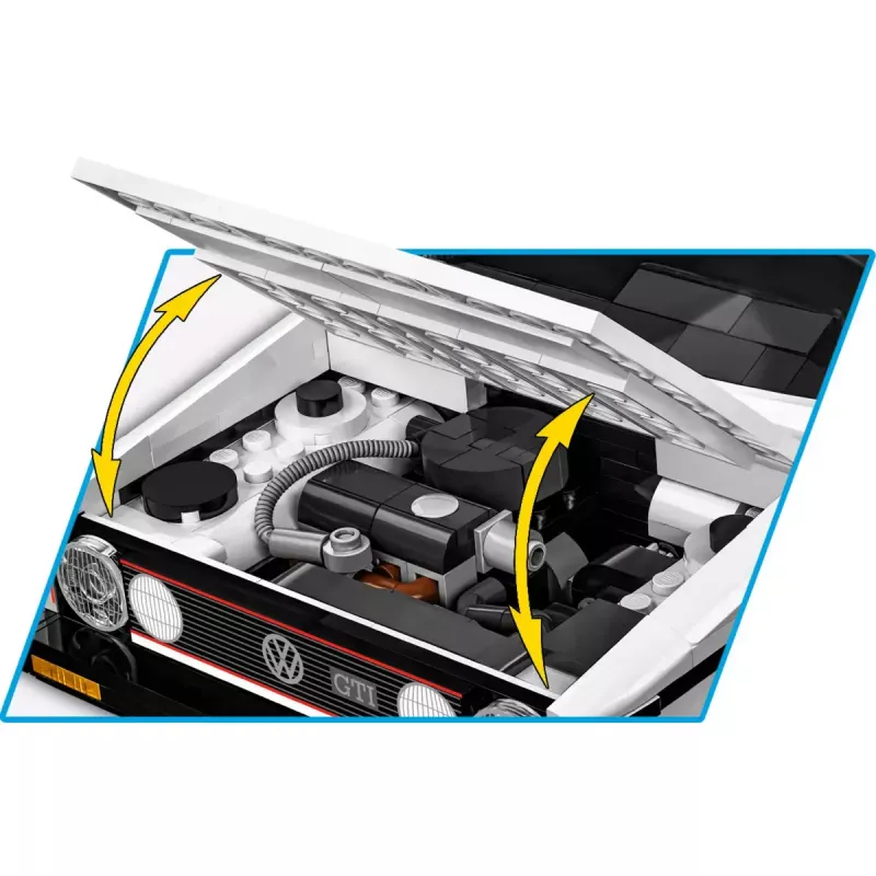 Mudelikomplekt mõõtkavas 1:12 Cobi Volkswagen Golf GTI 1976–1983 Executive Edition — detailne ehitatav koopia