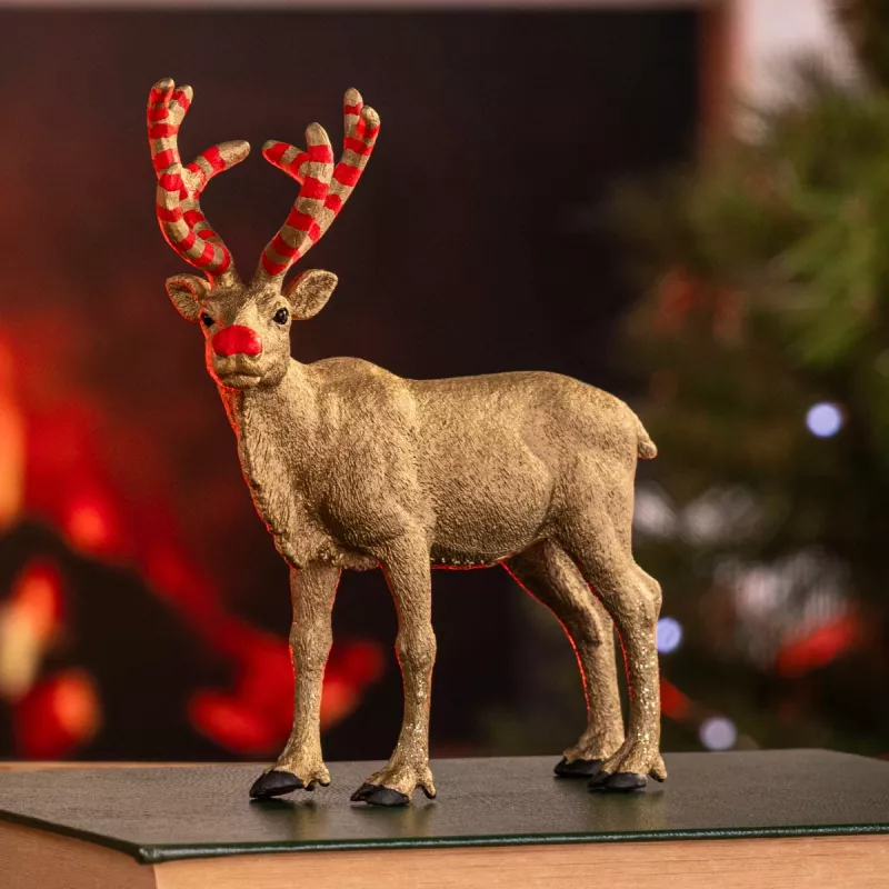 schleich WILD LIFE Kuldse aastapäeva põhjapõder, 14 a, Mitmevärviline, 1 tk