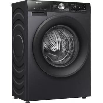 Hisense WD3S8043BB3 pesumasin-kuivati Eraldiseisev Eestlaaditav Must