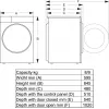 Hisense WD3S8043BB3 pesumasin-kuivati Eraldiseisev Eestlaaditav Must