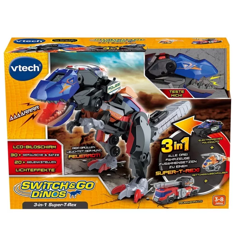 VTech Switch & Go Dinos 549504, 3 a, Heliga, Mitmevärviline, 1,24 kg