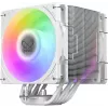 CPU jahuti SCYTHE Mugen 6 Dual Fan Valge ARGB Edition, kaks 120 mm ventilaatorit, valge viimistlus