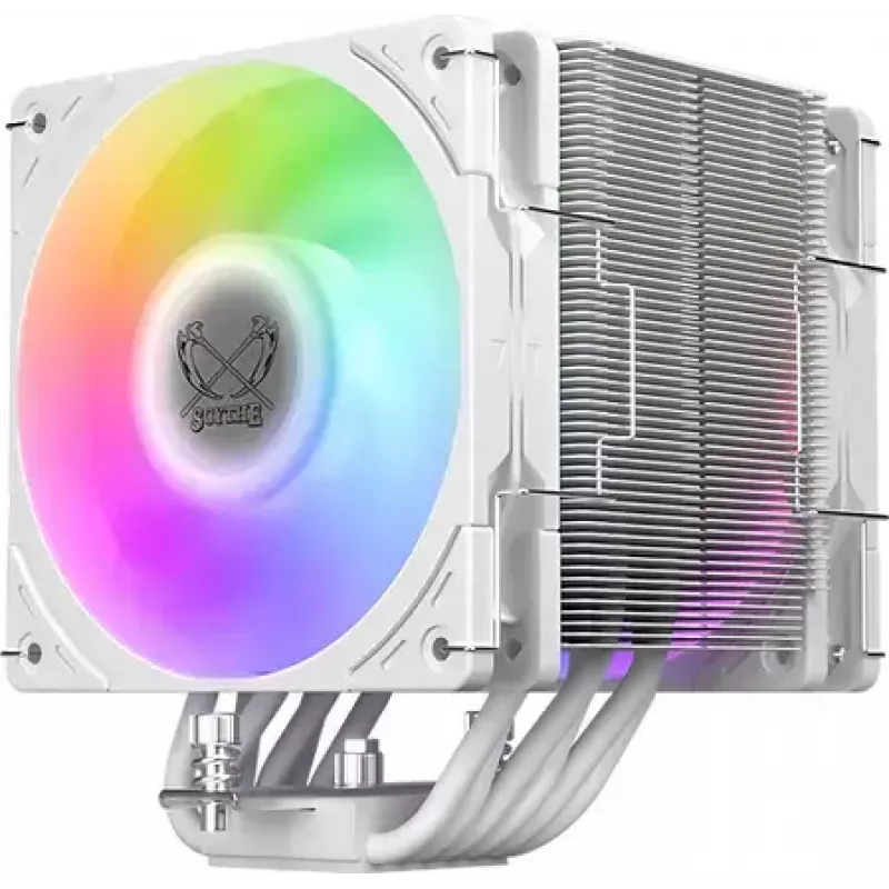 CPU jahuti SCYTHE Mugen 6 Dual Fan Valge ARGB Edition, kaks 120 mm ventilaatorit, valge viimistlus