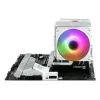 CPU jahuti SCYTHE Mugen 6 Dual Fan Valge ARGB Edition, kaks 120 mm ventilaatorit, valge viimistlus