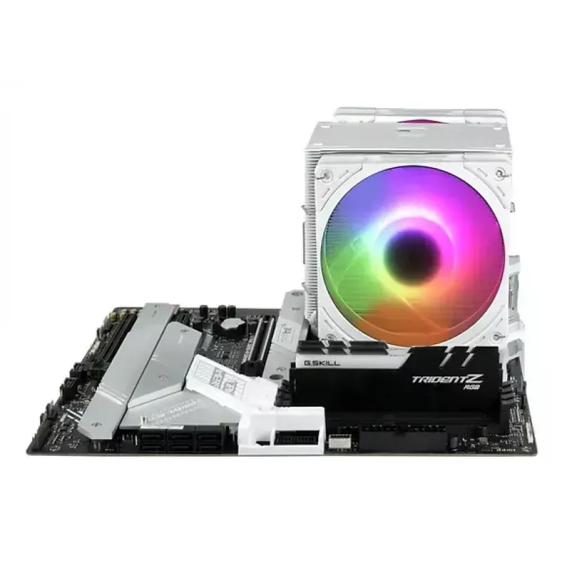 CPU jahuti SCYTHE Mugen 6 Dual Fan Valge ARGB Edition, kaks 120 mm ventilaatorit, valge viimistlus
