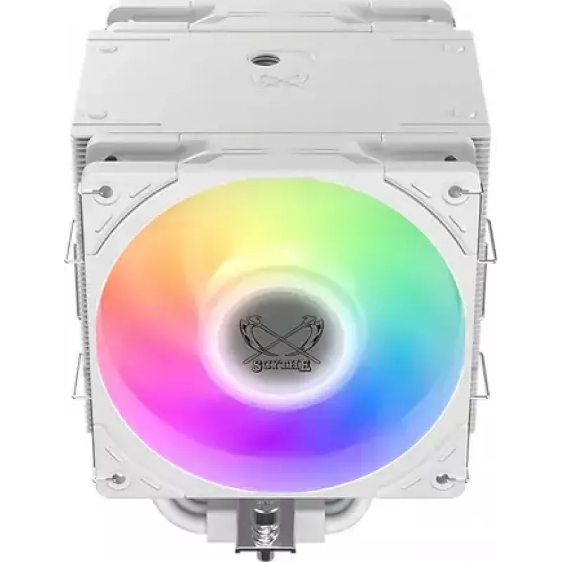 CPU jahuti SCYTHE Mugen 6 Dual Fan Valge ARGB Edition, kaks 120 mm ventilaatorit, valge viimistlus