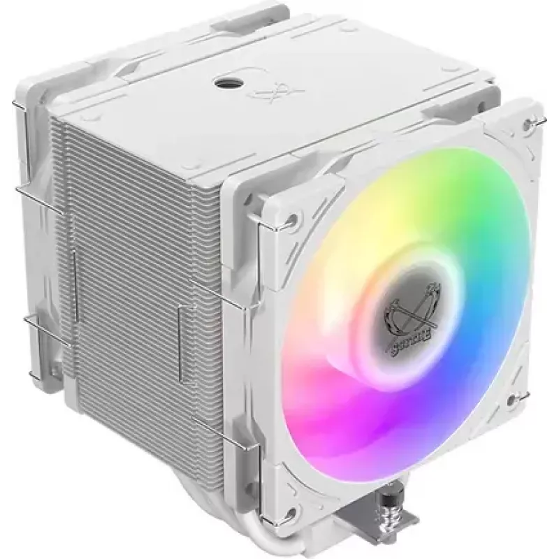 CPU jahuti SCYTHE Mugen 6 Dual Fan Valge ARGB Edition, kaks 120 mm ventilaatorit, valge viimistlus