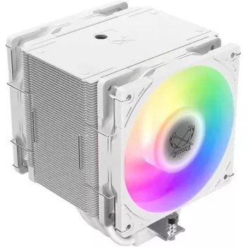 CPU jahuti SCYTHE Mugen 6 Dual Fan Valge ARGB Edition, kaks 120 mm ventilaatorit, valge viimistlus
