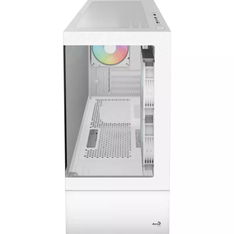 Tornarvuti korpus AEROCOOL Viewport Mini-G-WT-v4 ARGB kahe karastatud klaasiga paneeliga, valge