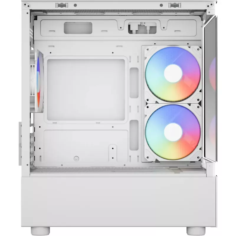 Tornarvuti korpus AEROCOOL Viewport Mini-G-WT-v4 ARGB kahe karastatud klaasiga paneeliga, valge