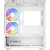 Tornarvuti korpus AEROCOOL Viewport Mini-G-WT-v4 ARGB kahe karastatud klaasiga paneeliga, valge