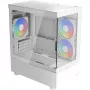 Tornarvuti korpus AEROCOOL Viewport Mini-G-WT-v4 ARGB kahe karastatud klaasiga paneeliga, valge