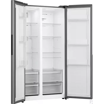 Gorenje külmik-sügavkülmik NRS917E41X SI, eraldiseisev, Ameerika uks, hall, 2 ust, puutetundlik, LED