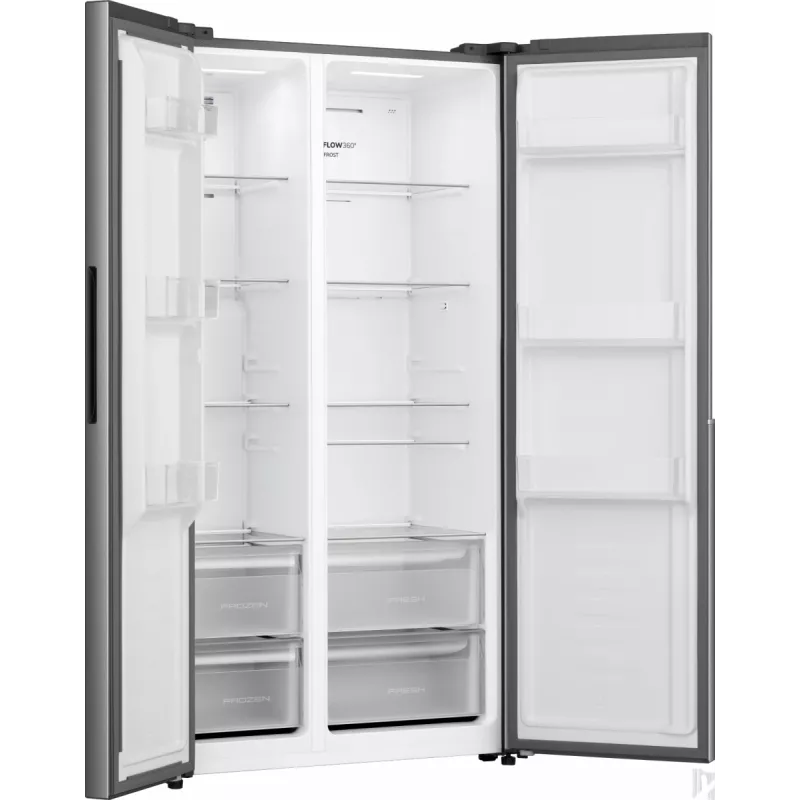 Gorenje külmik-sügavkülmik NRS917E41X SI, eraldiseisev, Ameerika uks, hall, 2 ust, puutetundlik, LED