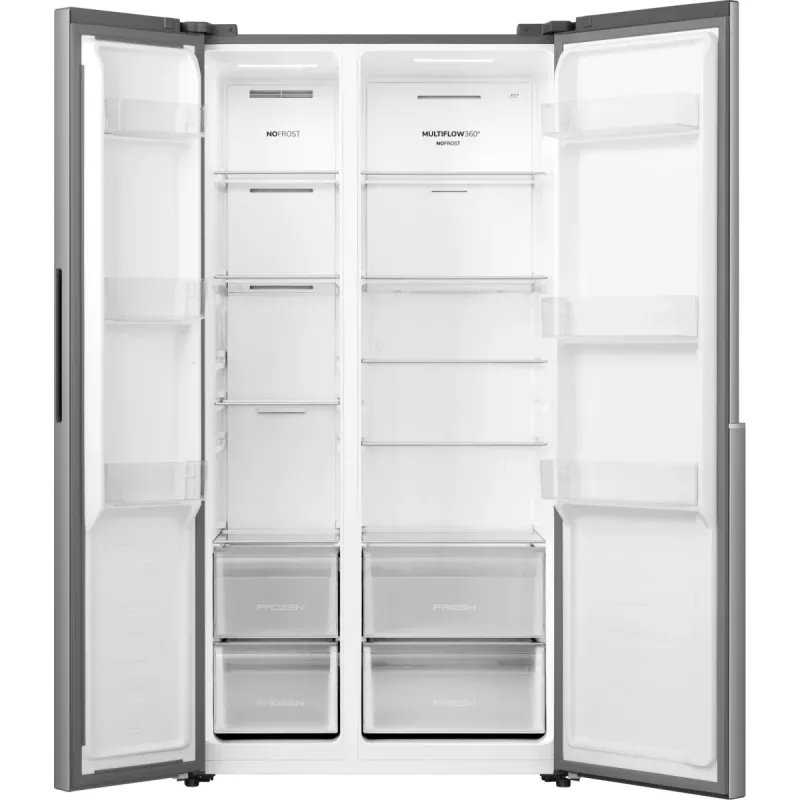 Gorenje külmik-sügavkülmik NRS917E41X SI, eraldiseisev, Ameerika uks, hall, 2 ust, puutetundlik, LED